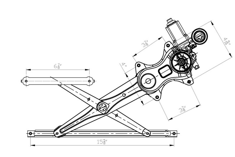 Aftermarket WINDOW REGULATORS for SCION - TC, tC,05-10,LT Front door glass regulator