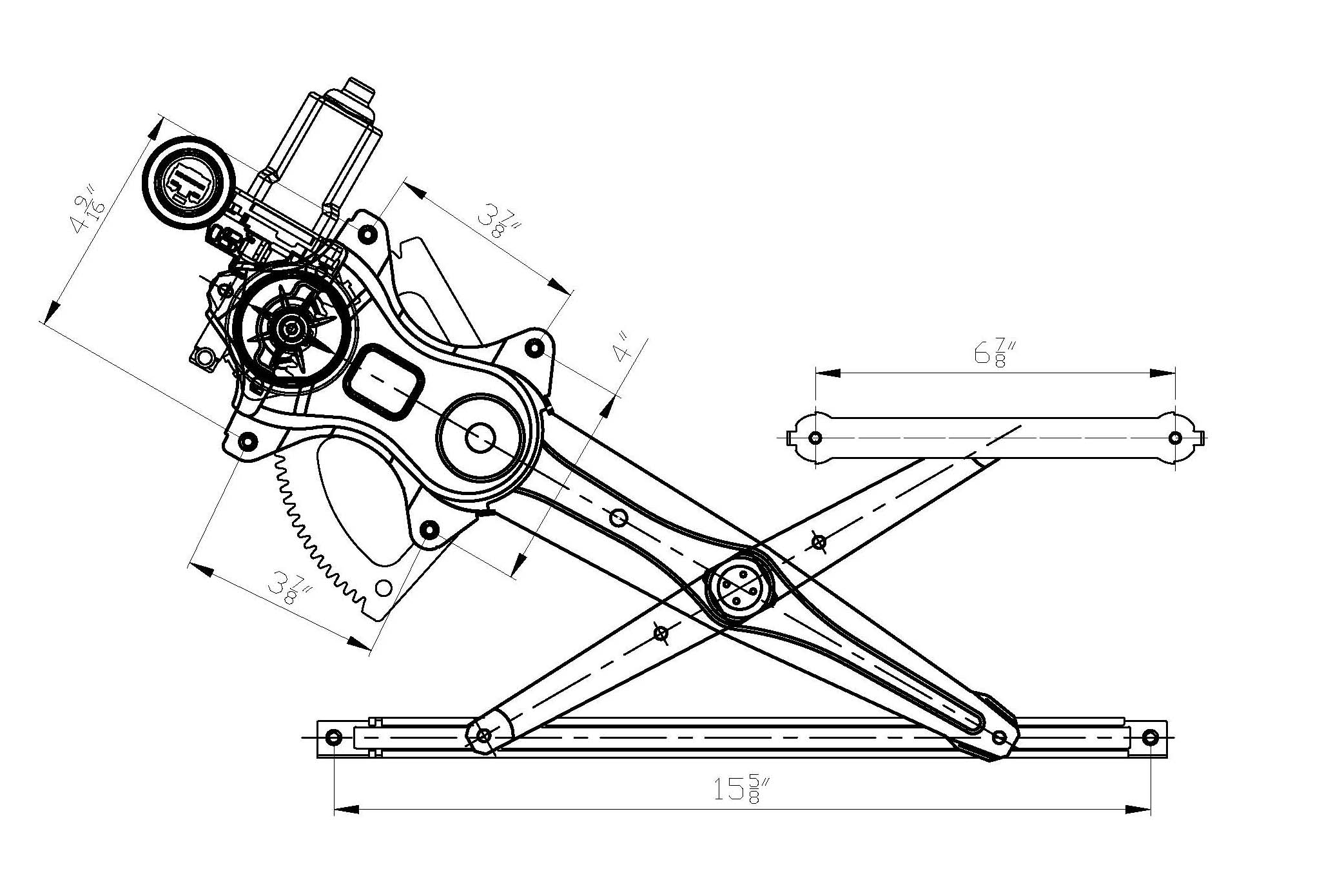 Aftermarket WINDOW REGULATORS for SCION - TC, tC,05-10,RT Front door glass regulator