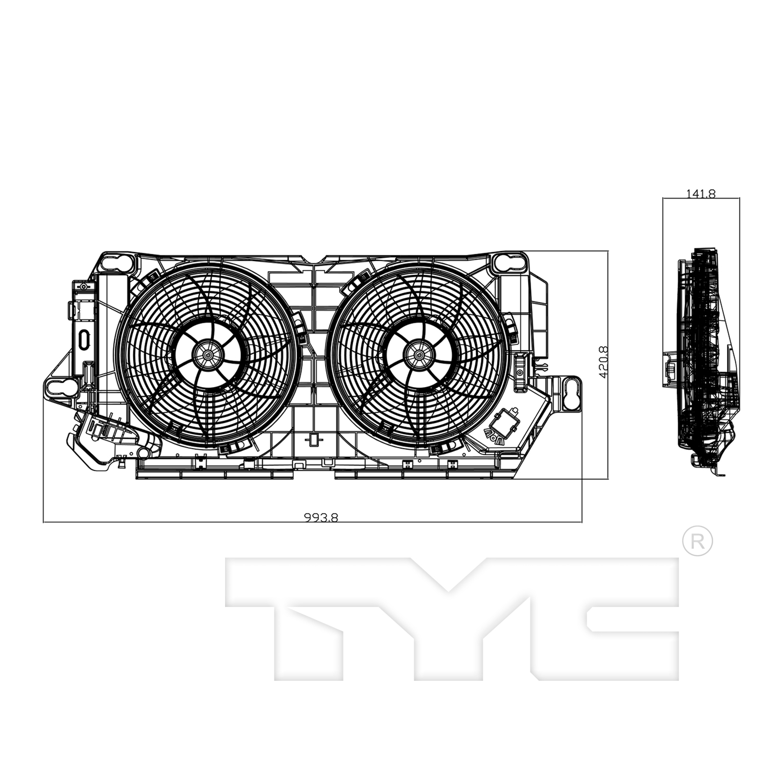 Aftermarket FAN ASSEMBLY/FAN SHROUDS for BMW - X3, X3,04-10,Radiator fan/motor assembly
