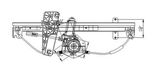 Aftermarket WINDOW REGULATORS for JEEP - GRAND CHEROKEE, GRAND CHEROKEE,99-99,LT Front door glass regulator