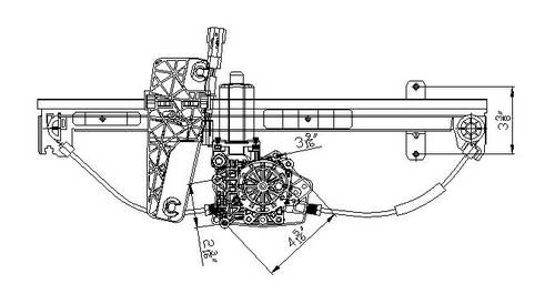 Aftermarket WINDOW REGULATORS for JEEP - GRAND CHEROKEE, GRAND CHEROKEE,00-04,LT Front door glass regulator