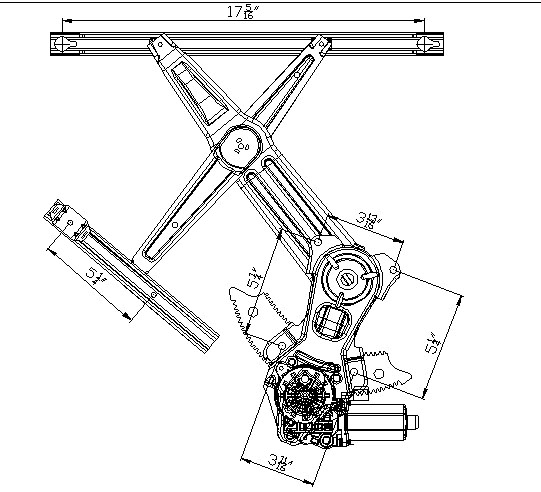 Aftermarket WINDOW REGULATORS for DODGE - RAM 1500, RAM 1500,02-09,LT Front door glass regulator