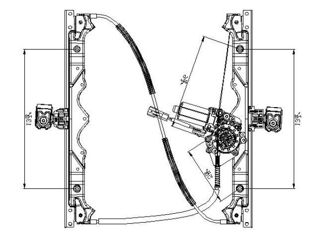 Aftermarket WINDOW REGULATORS for JEEP - GRAND CHEROKEE, GRAND CHEROKEE,05-05,LT Front door glass regulator