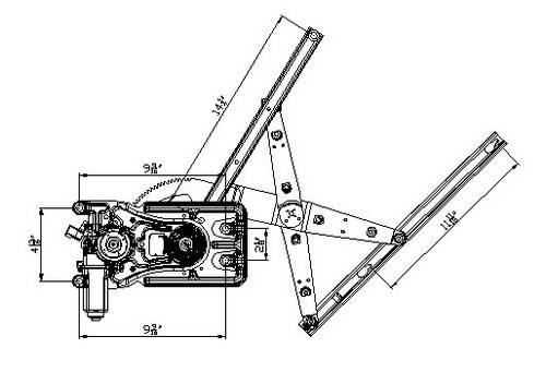 Aftermarket WINDOW REGULATORS for CHRYSLER - CONCORDE, CONCORDE,98-04,LT Front door glass regulator