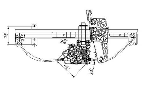 Aftermarket WINDOW REGULATORS for JEEP - GRAND CHEROKEE, GRAND CHEROKEE,00-04,RT Front door glass regulator