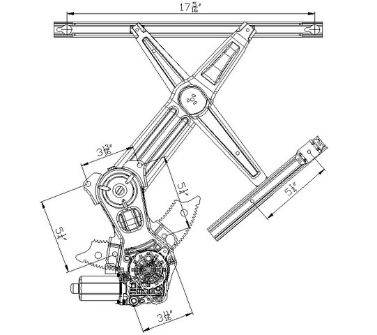 Aftermarket WINDOW REGULATORS for DODGE - RAM 1500, RAM 1500,02-09,RT Front door glass regulator