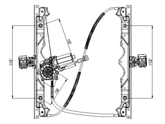 Aftermarket WINDOW REGULATORS for JEEP - GRAND CHEROKEE, GRAND CHEROKEE,05-05,RT Front door glass regulator