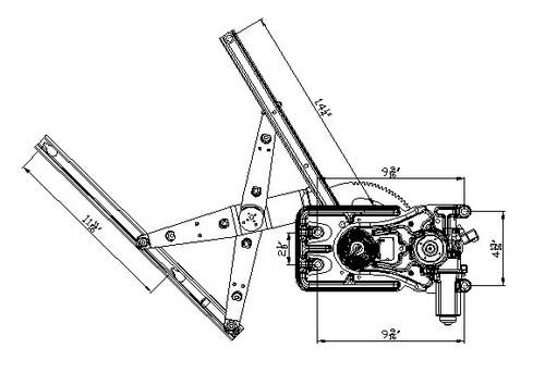 Aftermarket WINDOW REGULATORS for CHRYSLER - CONCORDE, CONCORDE,98-04,RT Front door glass regulator