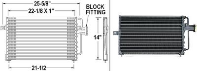 Aftermarket AC CONDENSERS for PLYMOUTH - SUNDANCE, SUNDANCE,88-90,Air conditioning condenser