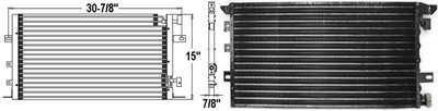 Aftermarket AC CONDENSERS for DODGE - CARAVAN, CARAVAN,97-97,Air conditioning condenser