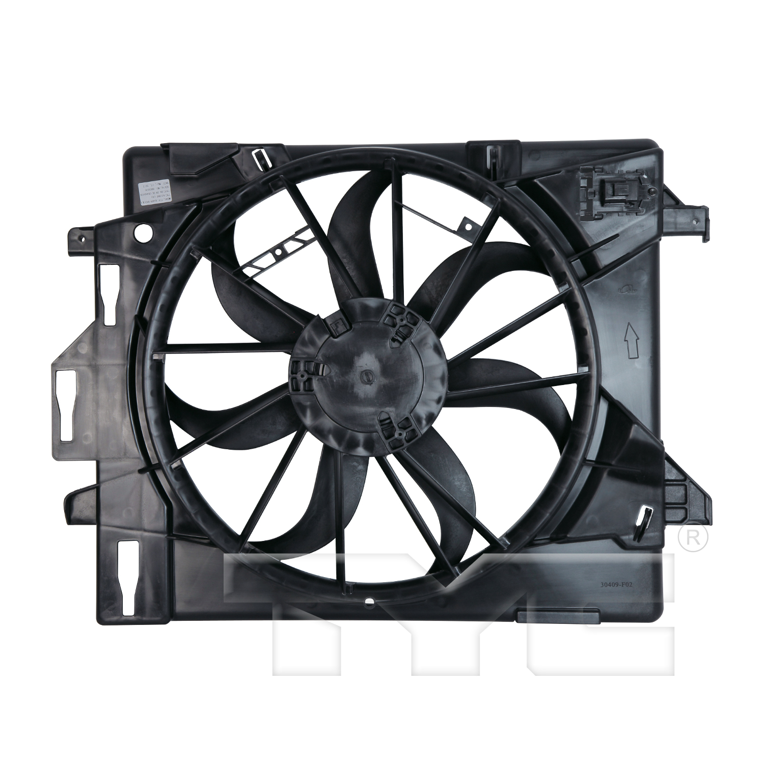 Aftermarket FAN ASSEMBLY/FAN SHROUDS for CHRYSLER - TOWN & COUNTRY, TOWN & COUNTRY,08-16,Radiator cooling fan assy