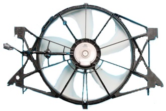Aftermarket FAN ASSEMBLY/FAN SHROUDS for DODGE - RAM 1500, RAM 1500,09-10,Radiator cooling fan assy