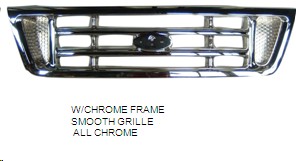 Aftermarket GRILLES for FORD - E-250, E-250,03-07,Grille assy