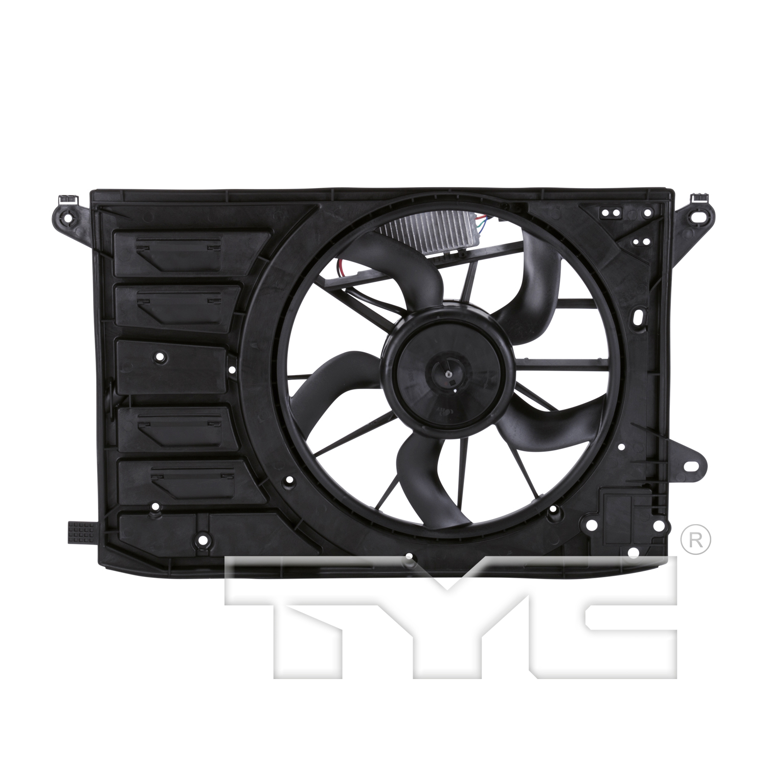 Aftermarket FAN ASSEMBLY/FAN SHROUDS for FORD - POLICE RESPONDER HYBRID, POLICE RESPONDER HYBRID,19-20,Radiator cooling fan assy