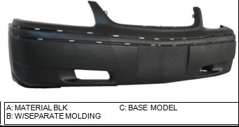 Aftermarket BUMPER COVERS for CHEVROLET - IMPALA, IMPALA,00-05,Front bumper cover