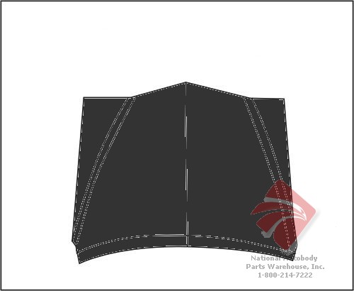 Aftermarket HOODS for CADILLAC - FLEETWOOD, FLEETWOOD,80-92,Hood panel assy