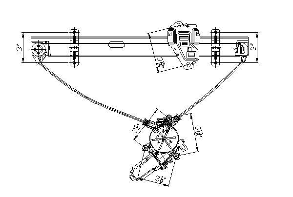 Aftermarket WINDOW REGULATORS for HONDA - CIVIC, CIVIC,01-05,RT Front door glass regulator