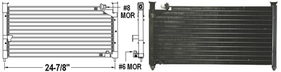 Aftermarket AC CONDENSERS for HONDA - CRX, CRX,88-91,Air conditioning condenser