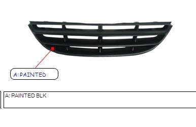 Aftermarket GRILLES for KIA - SPECTRA, SPECTRA,06-06,Grille assy