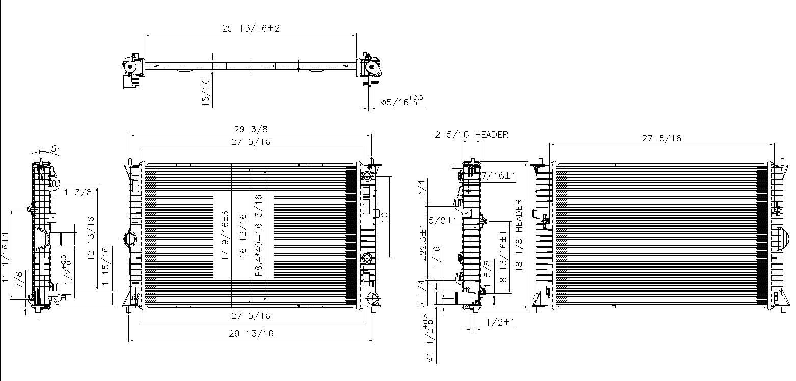 Aftermarket RADIATORS for MAZDA - 6, 6,09-10,Radiator assembly