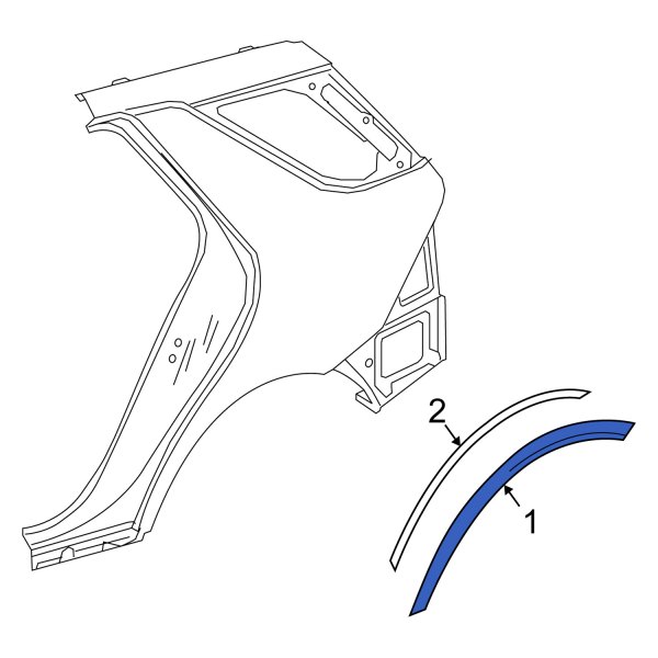 Aftermarket MOLDINGS for MERCEDES-BENZ - GLE63 AMG S, GLE63 AMG S,16-19,LT Front wheel opening molding