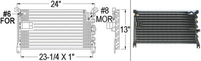 Aftermarket AC CONDENSERS for MITSUBISHI - MIGHTY MAX, MIGHTY MAX,87-88,Air conditioning condenser