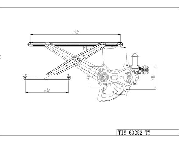 Aftermarket WINDOW REGULATORS for TOYOTA - GX470, GX470,03-09,RT Front door glass regulator